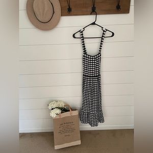 Black & White Gingham Midi Dress The Loft Outlet